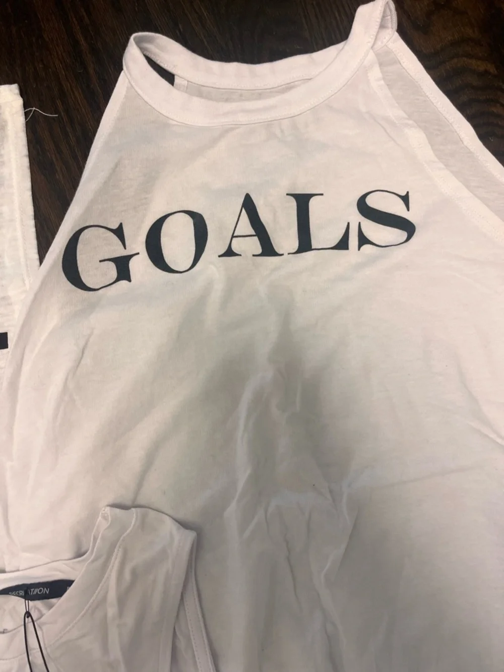 White Graphic Workout Tank Trio - 'WRK OUT' + 'GOALS' - Picture 3 of 4